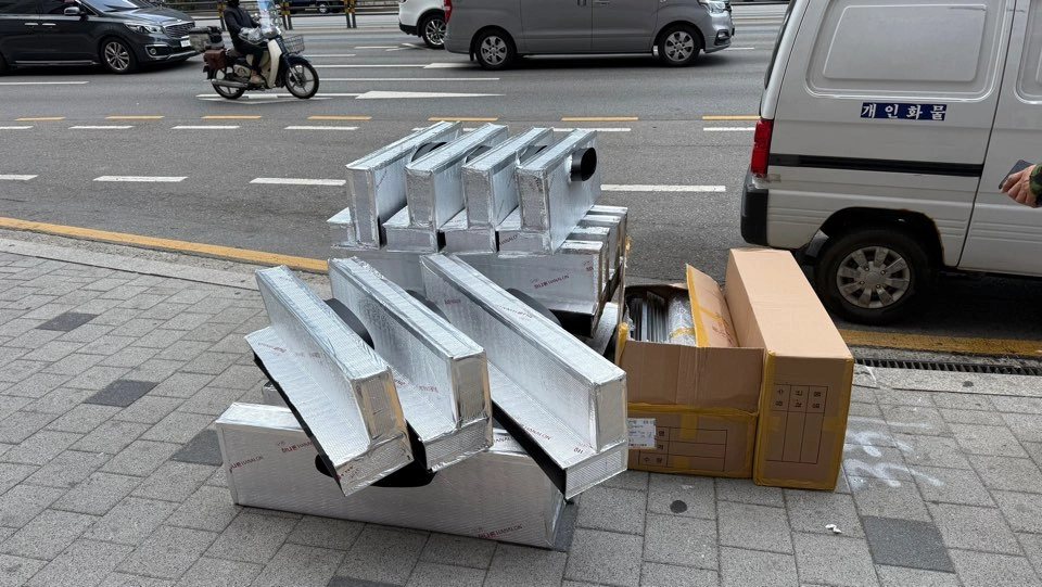 삼성 플렉시블 덕트 시공 현장 사진